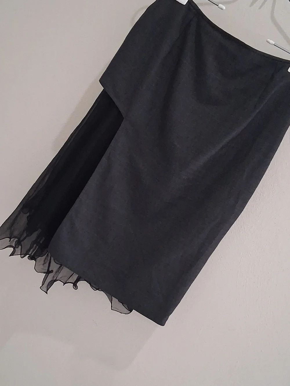 Versace womens Charcoal Black Skirt with Gold Stitching Detail. Made in Italy - Picture 8 of 10